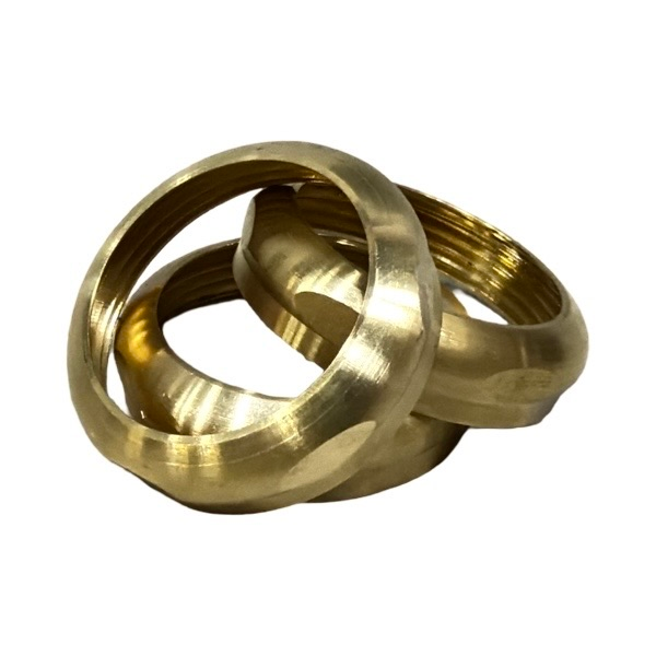 1 1/2" X 1 1/2" Rough Brass Slipnut