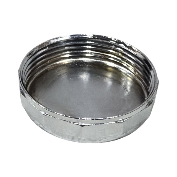 1 1/2" Chrome-Plated Die-Cast Blank Caps