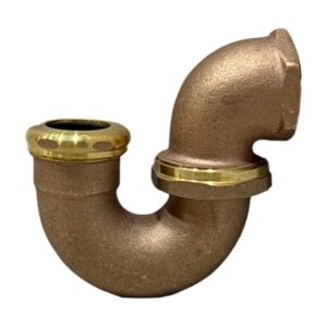 1 1/2" X 1 1/4" Rough Brass L.A. Trap Less Cleanout