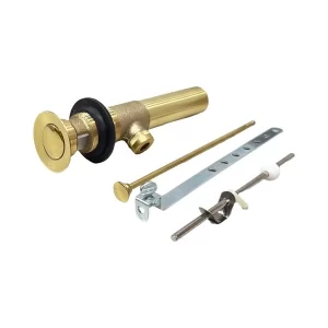 Polished Brass Sink Drain Pop-Up Assembly