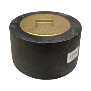 4" Schedule 40 Push-On Cleanout Less Gasket with Countersunk Plug