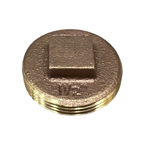 1 1/2" Raised-Head Brass Plug