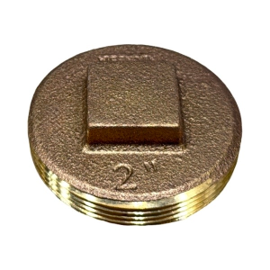 2" Raised-Head Brass Plug