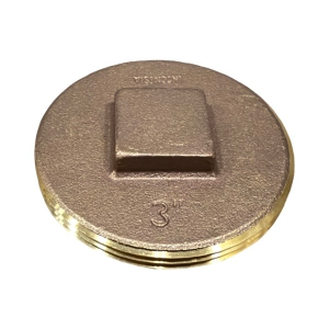 3" Raised-Head Brass Plug