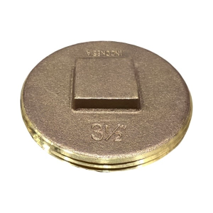 3 1/2" Raised-Head Brass Plug