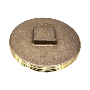 4" Raised-Head Brass Plug