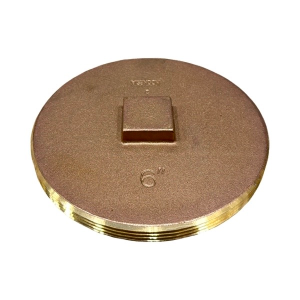 6" Raised-Head Brass Plug