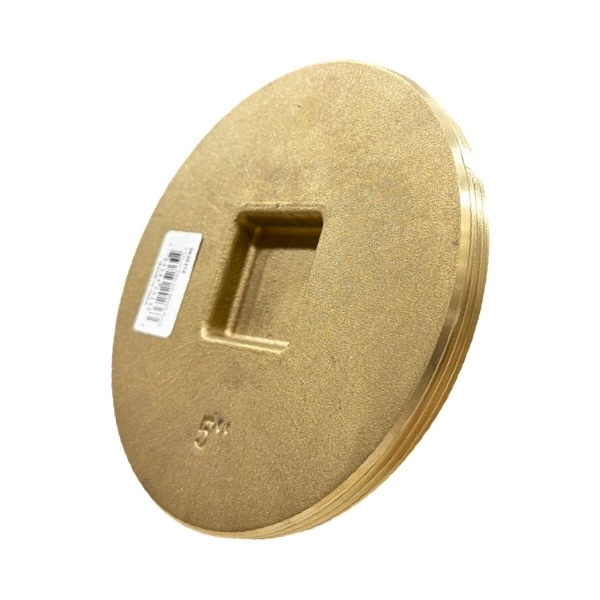 5" Countersunk Brass Cleanout Plug - Southern Code