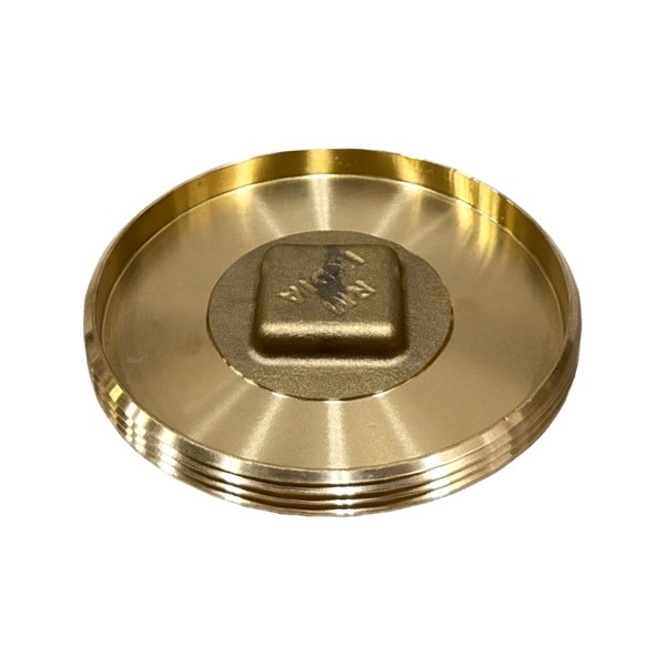 5" Countersunk Brass Cleanout Plug - Southern Code
