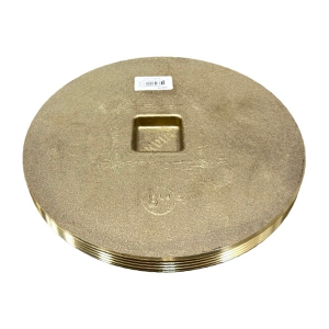 8" Countersunk Brass Cleanout Plug - Southern Code