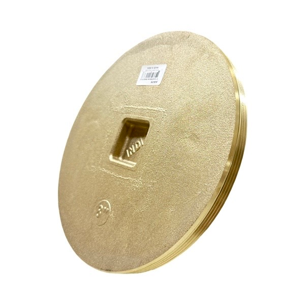 8" Countersunk Brass Cleanout Plug - Southern Code