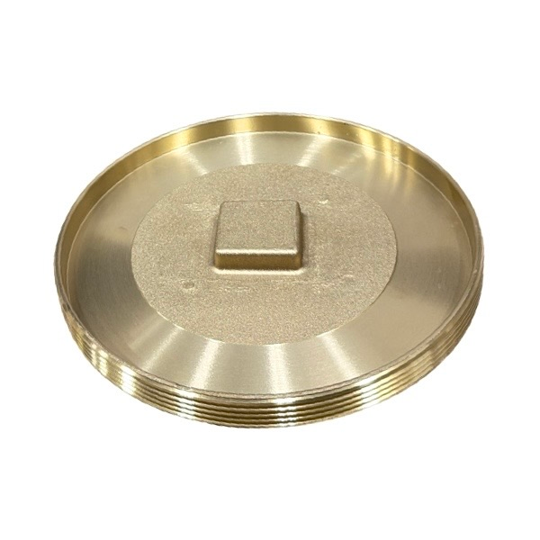 8" Countersunk Brass Cleanout Plug - Southern Code