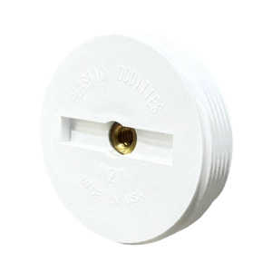 2" PVC Cleanout Plug With Brass Insert