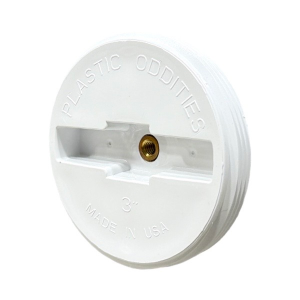 3" PVC Cleanout Plug With Brass Insert