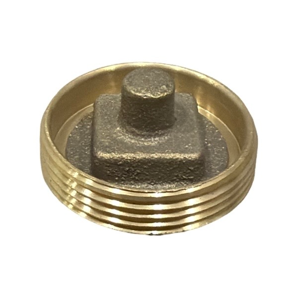 1 1/2" Brass Countersunk Cleanout Plug - Tapped