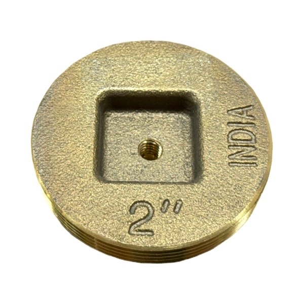 2" Brass Countersunk Cleanout Plug - Tapped