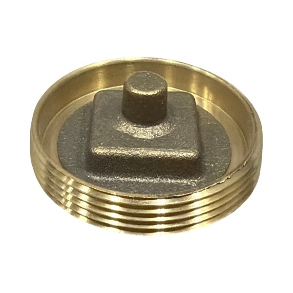 2" Brass Countersunk Cleanout Plug - Tapped