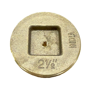 2 1/2" Brass Countersunk Cleanout Plug - Tapped