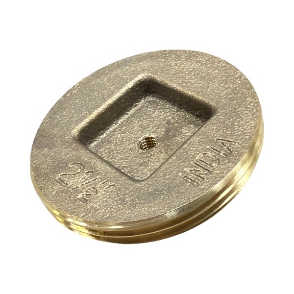 2 1/2" Brass Countersunk Cleanout Plug - Tapped