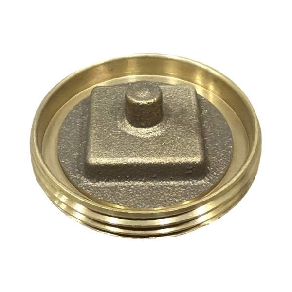 2 1/2" Brass Countersunk Cleanout Plug - Tapped