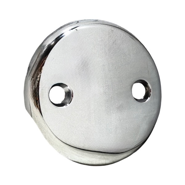 Chrome-Plated Blank 2-Hole Waste/Overflow Plate