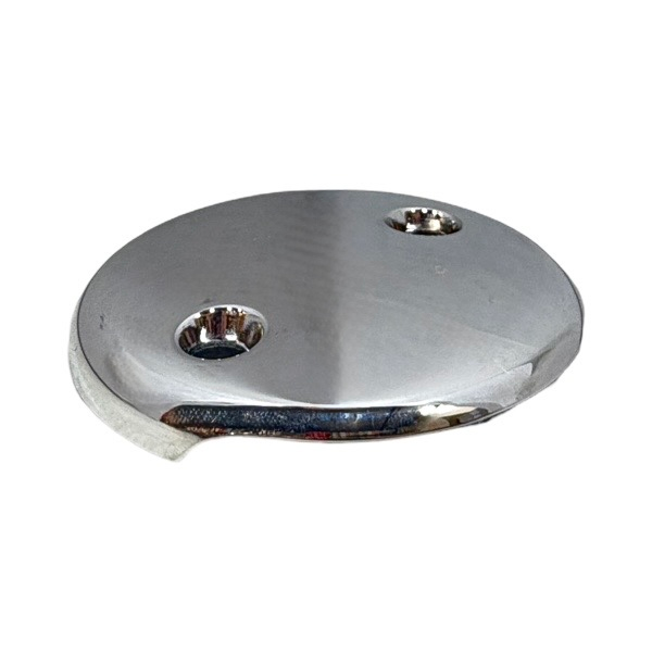 Chrome-Plated Blank 2-Hole Waste/Overflow Plate