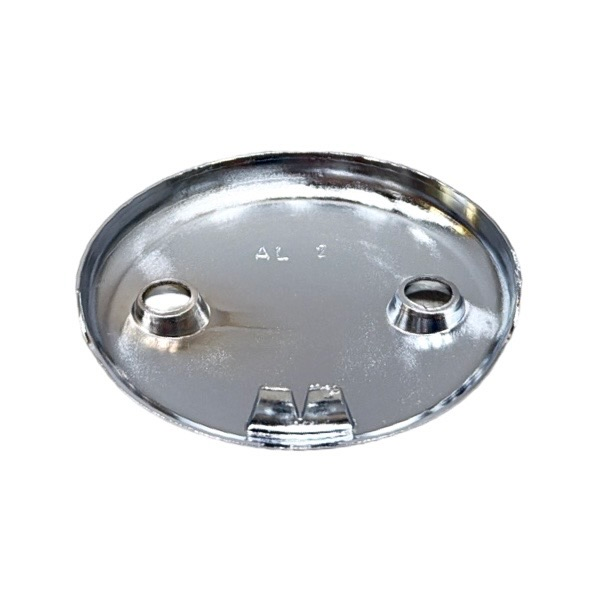 Chrome-Plated Blank 2-Hole Waste/Overflow Plate