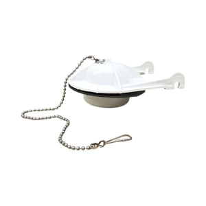 White Plastic 3" Flapper With Chain To Fit American Standard Cadet