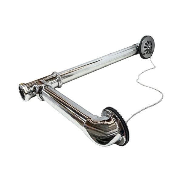 1 3/8" Chrome Plated Waste & Overflow Drain for Clawfoot Tubs
