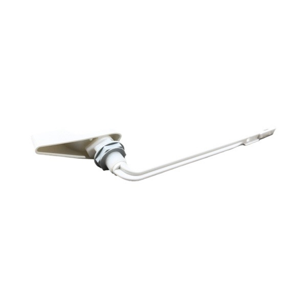 8" Straight Tank Lever White ABS