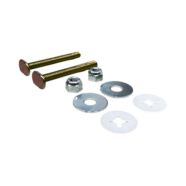 1/4" x 2 1/4" Brass-Plated Flange Bolts (Pair)