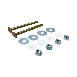 1/4" X 3 1/2" Brass-Plated Closet Bolts - Double Nuts & Washers