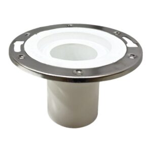 3" Insert x 4" Long PVC Closet Flange with SS Ring