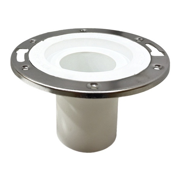 3" Insert x 4" Long PVC Closet Flange with SS Ring