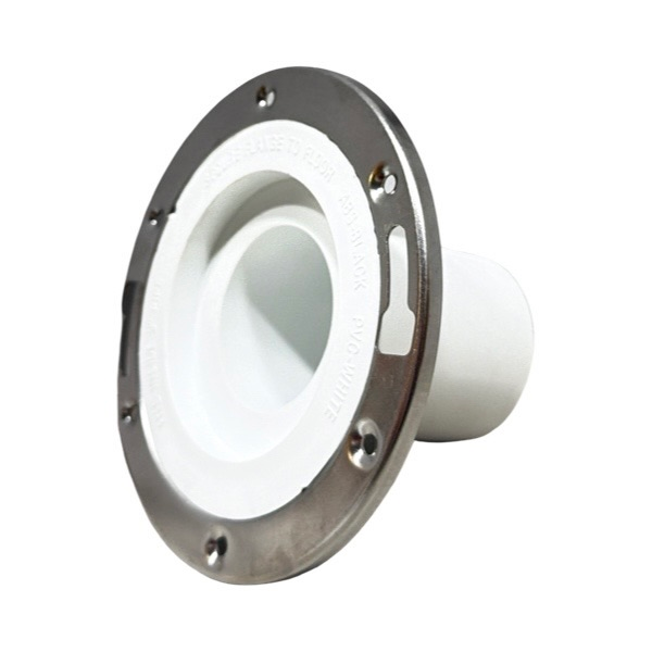 3" Insert x 4" Long PVC Closet Flange with SS Ring