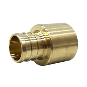3/4" PEX x 3/4" Female Sweat Brass Straight Adapter (LF) - Crimp (F1807) Type