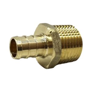 1/2" PEX x 1/2" MIP Brass Straight Adapter (LF) - Crimp (F1807) Type
