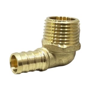 1/2" PEX X 1/2" MIP Brass Elbow (LF) - Crimp (F1807) Type
