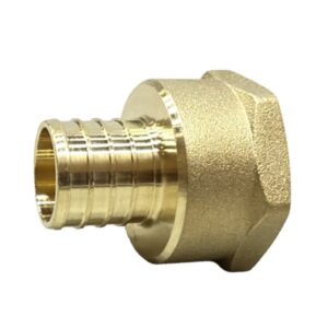 1" PEX X 1" *FIP* Brass Straight Adapter (LF) - Crimp (F1807) Type