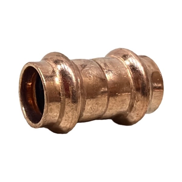 1/2" Copper Press Coupling With Rolled Stop