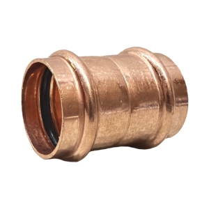 1 1/4" Copper Press Coupling With Rolled Stop