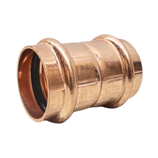 1 1/2" Copper Press Coupling With Rolled Stop