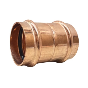 2" Copper Press Coupling With Rolled Stop