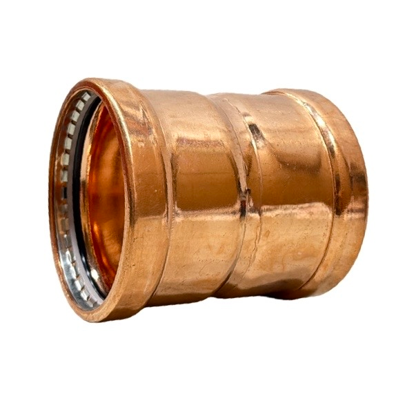 4" Copper Press Coupling With Rolled Stop