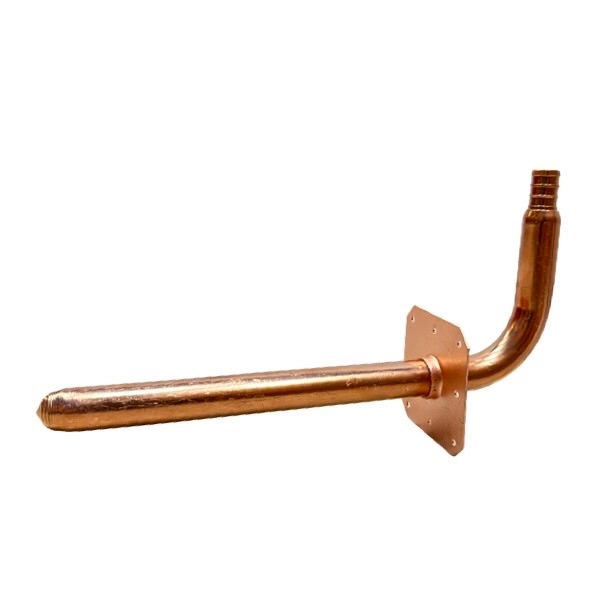 1/2" PEX x 3 1/2" Stubout Elbow With Plate - Crimp PEX-B (F1807) Type