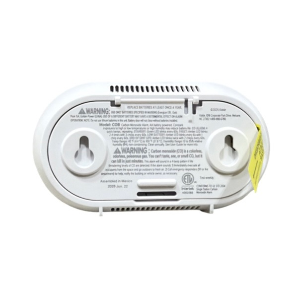 Kidde Carbon Monoxide Detector - Battery Operated